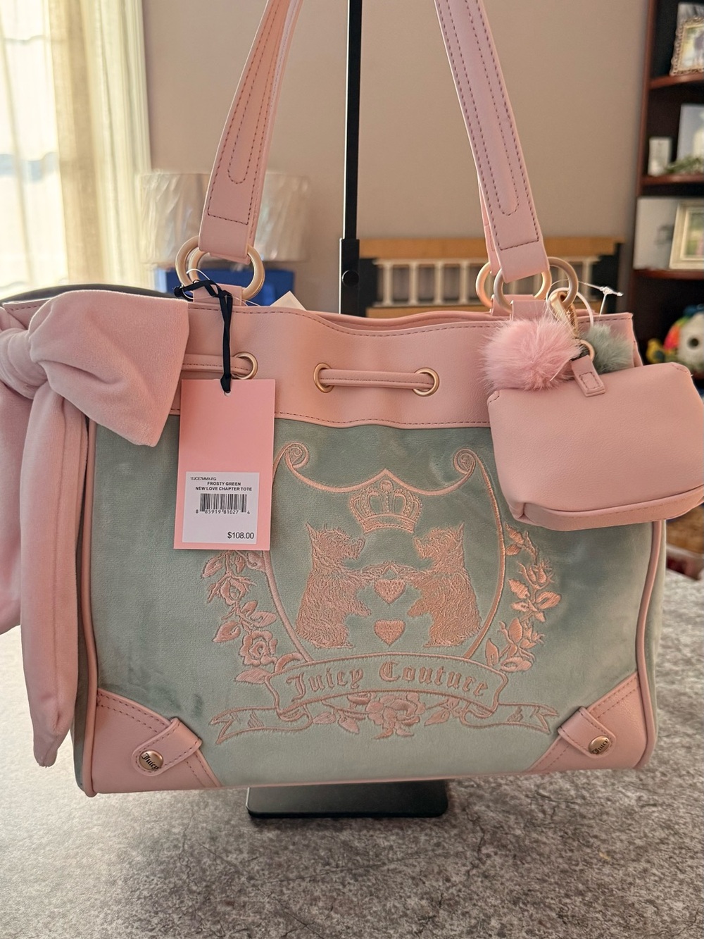 Juicy Couture New Love Chapter Tote Frosty Green